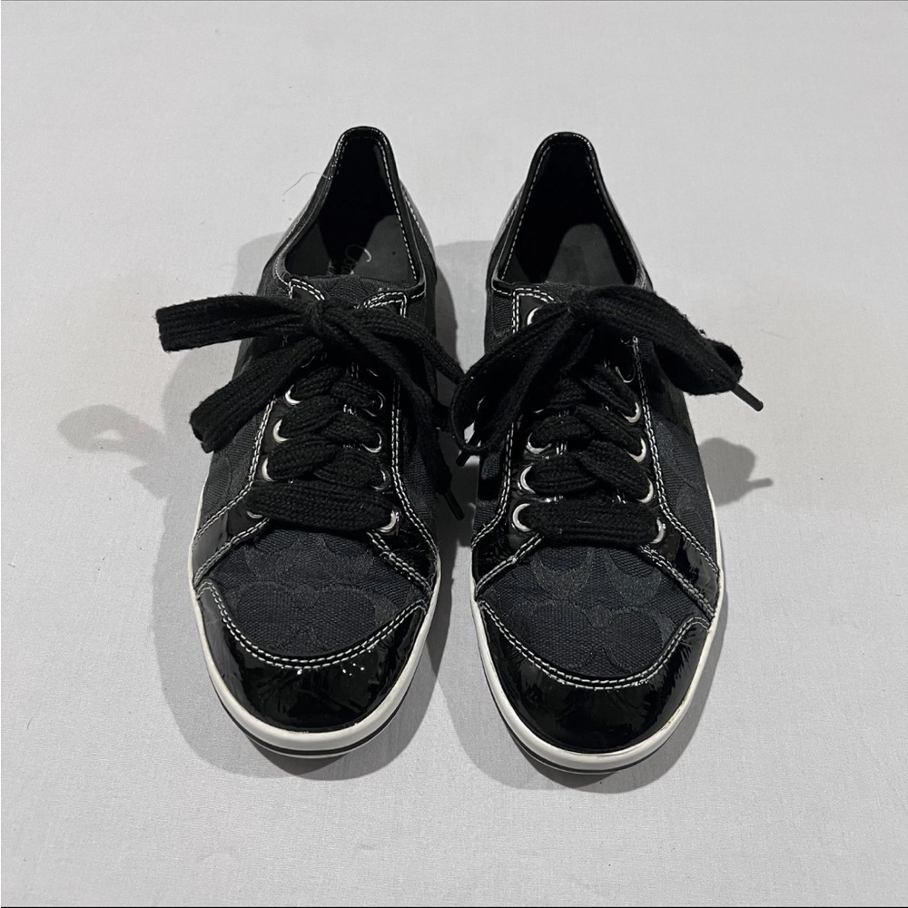 Coach Brodi Women's Black Signature Logo C Lace Up Sneakers Shoes Size 8.5b View 3